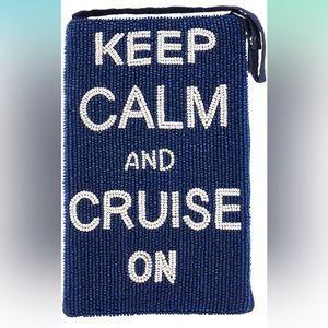 *** ISO of “Keep Calm And Cruise On” Beaded Bag Crossbody Navy Blue ***